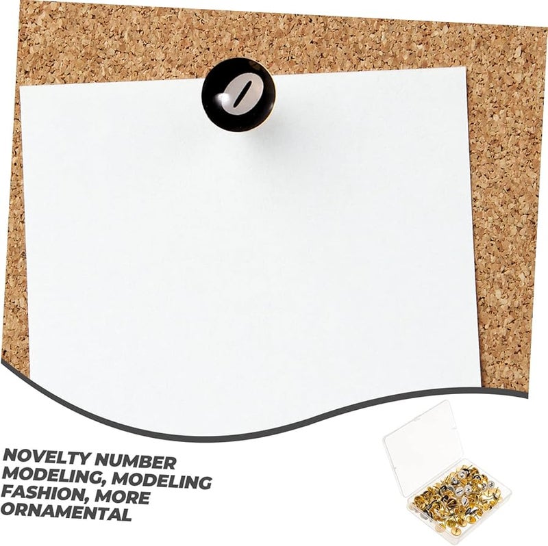 104 Pcs Decorative Number Push Pins Set For Bulletin Board Office Home Use Safe Material - Image 3